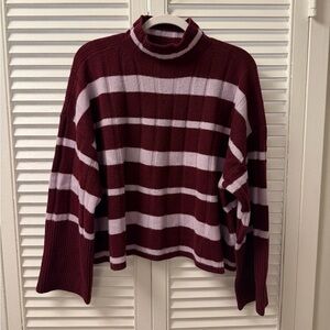 Madewell Burgundy Striped Sweater